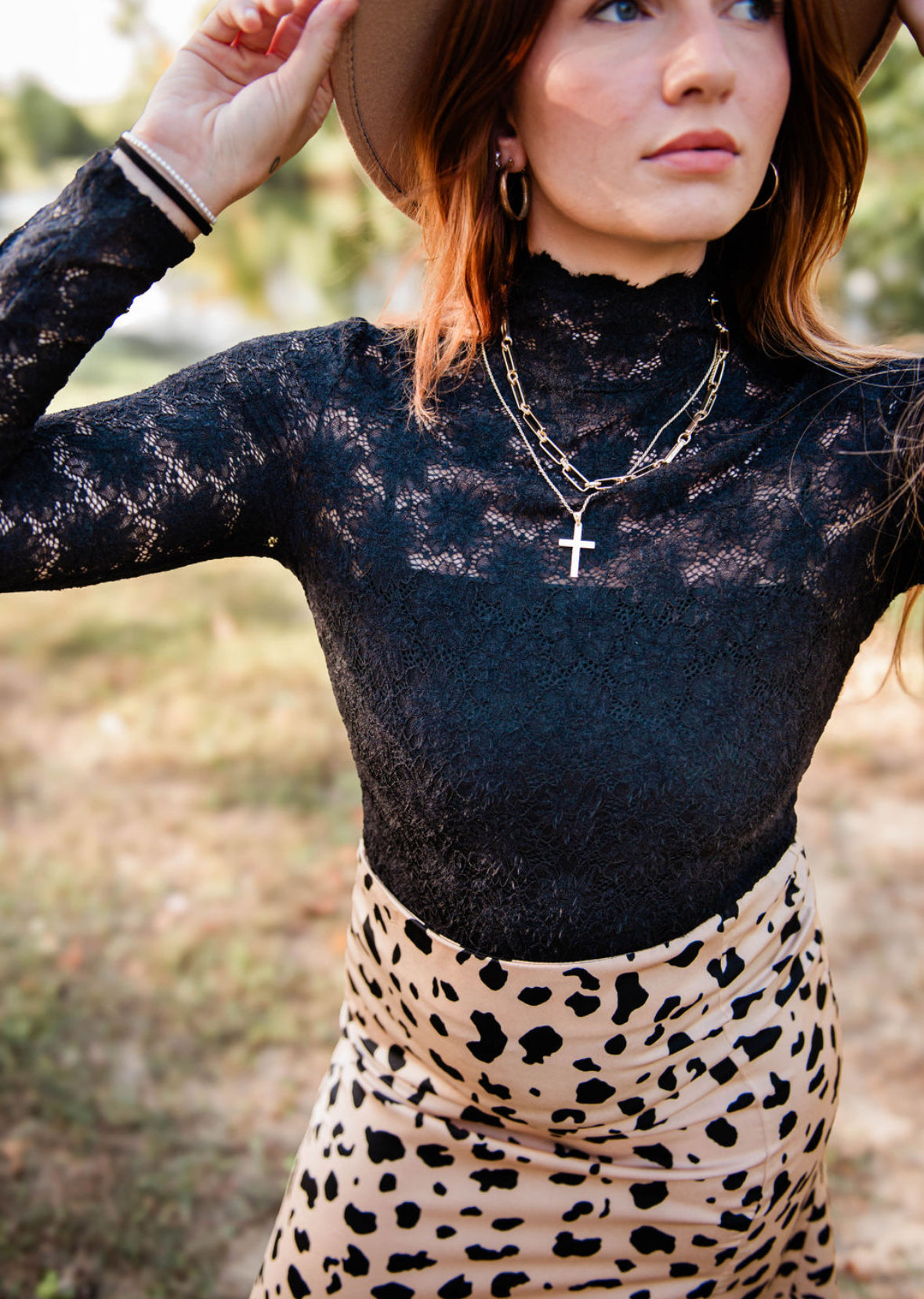 Black lacy long sleeve