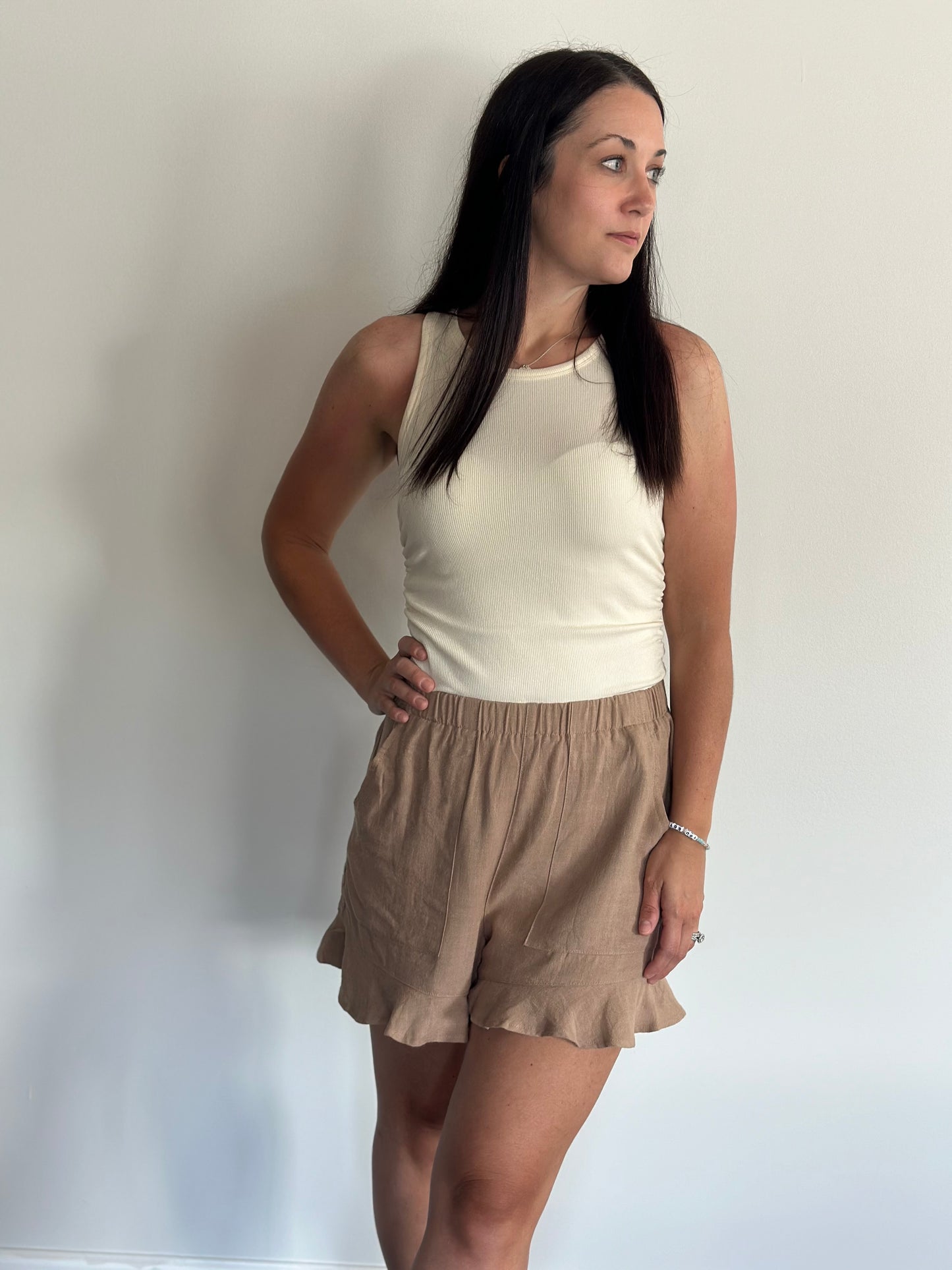 Khaki Flowy Short