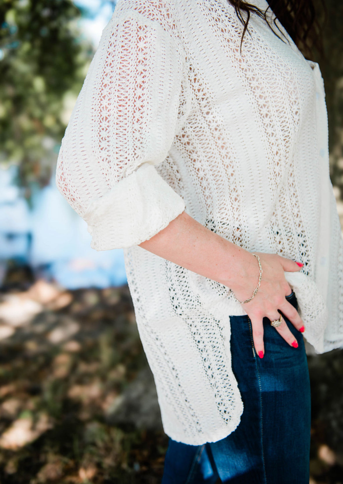 Collared Beige Tunic Long