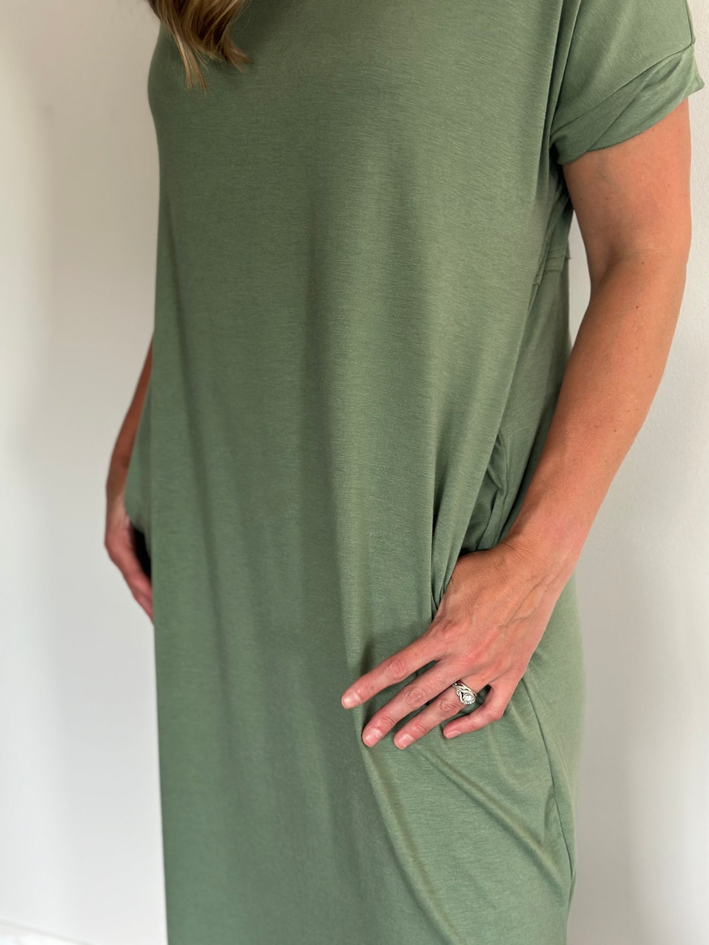 Sage Green Pocket Maxi