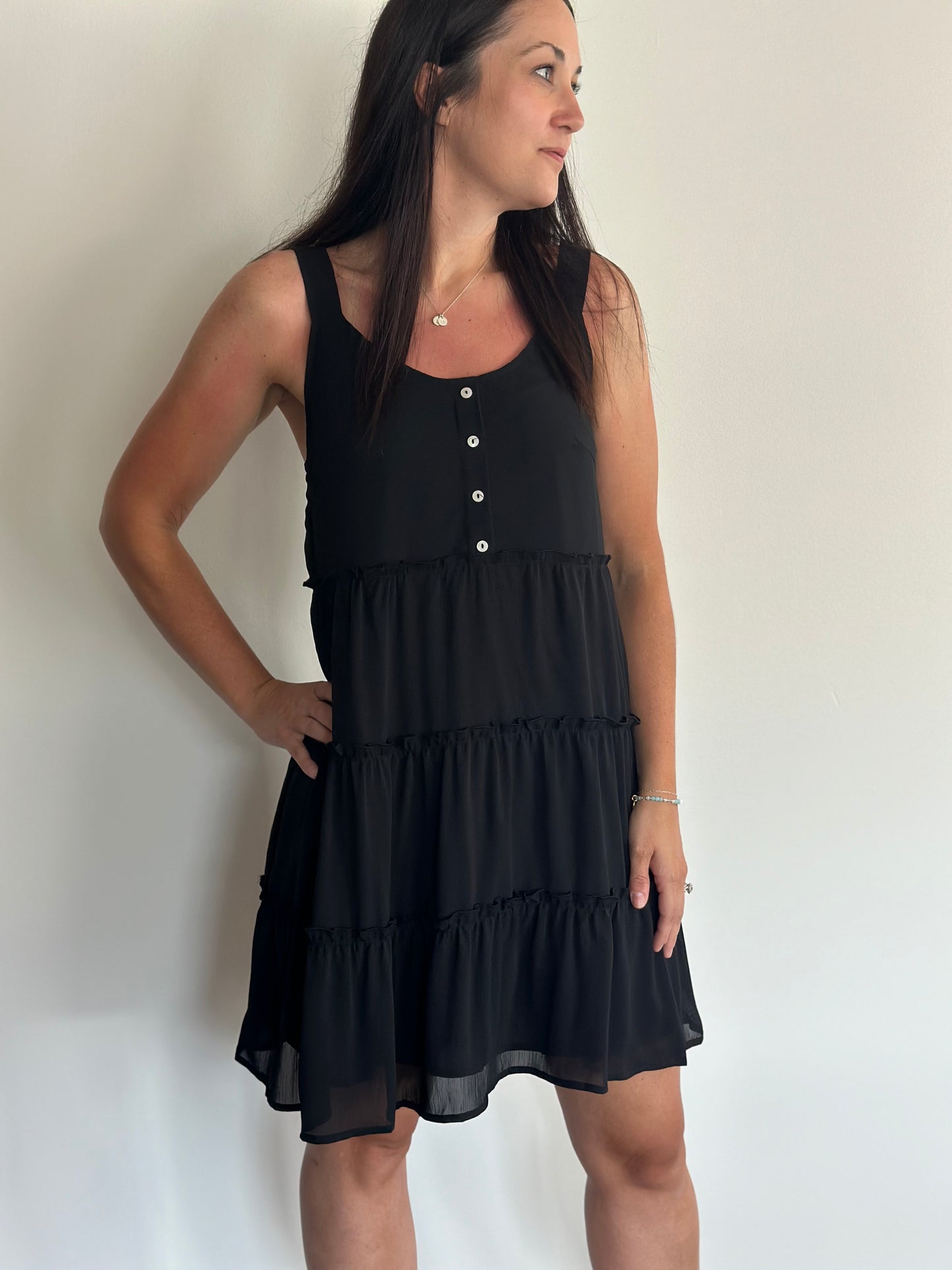 Flirty and Frilly V-neck Dress