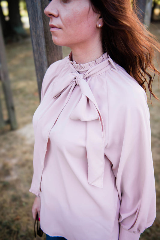 Blushing Knotted Top