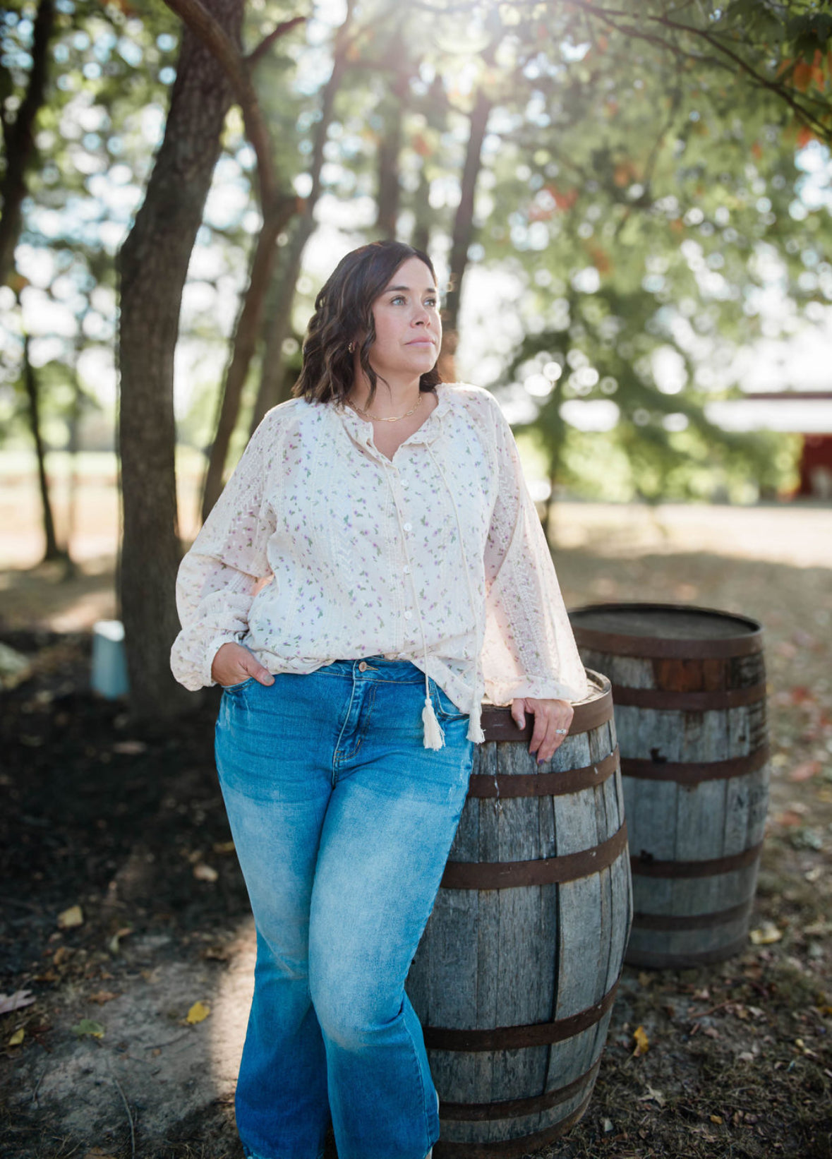 Lavender flower tunic