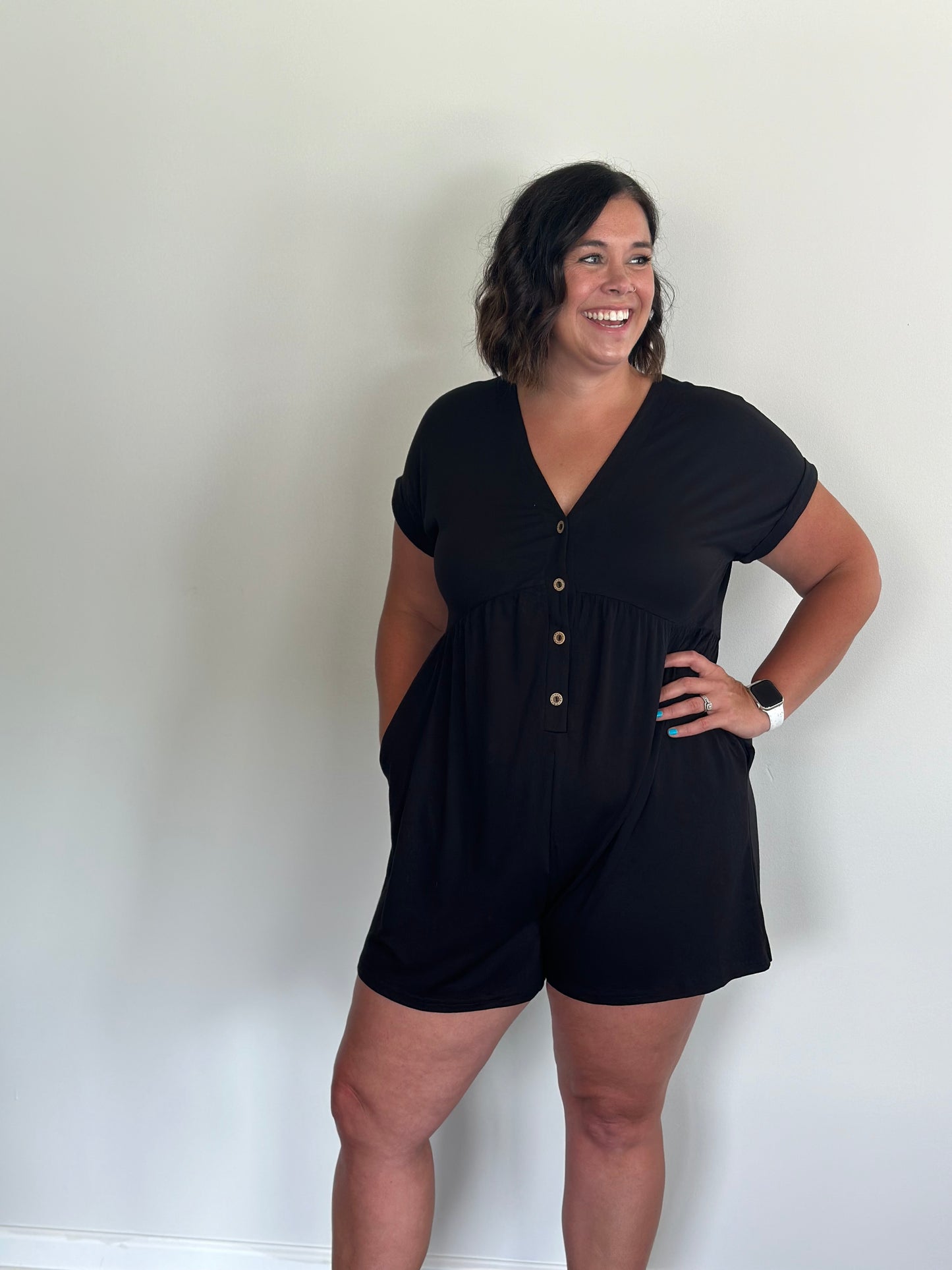 Breezy Noir Romper