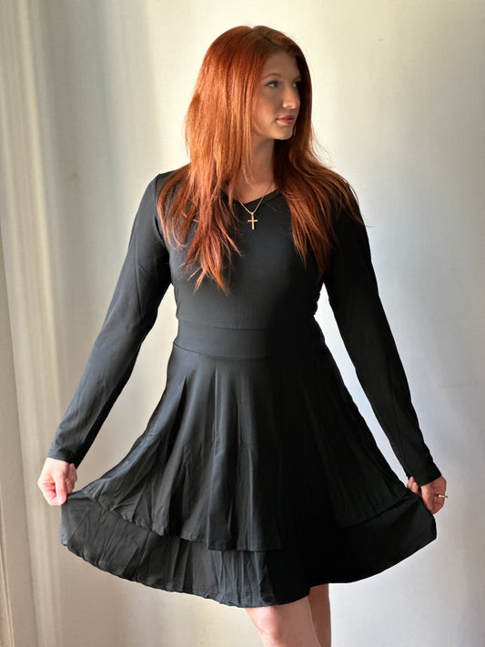 Ebony Elegance Skater Dress