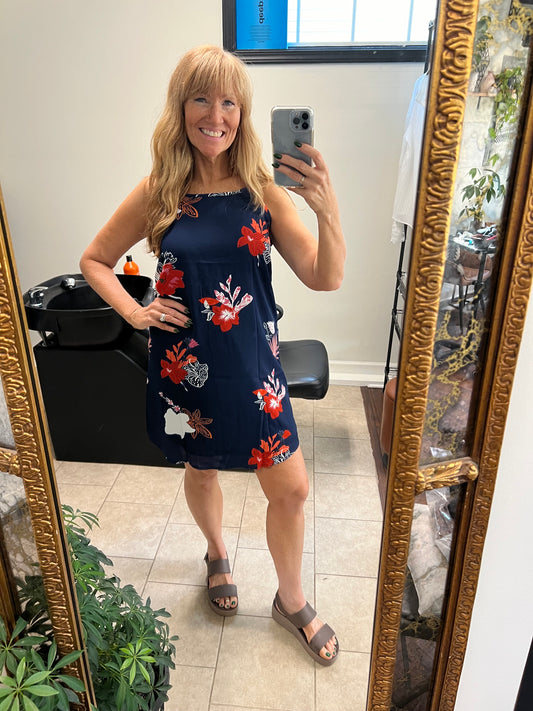 Patriotic Floral Dress