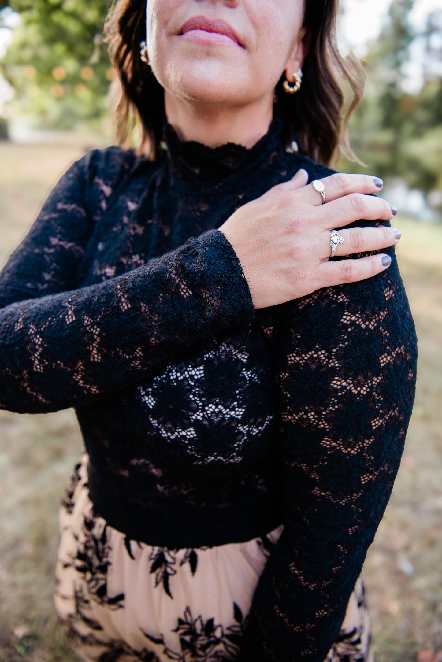 Black lacy long sleeve