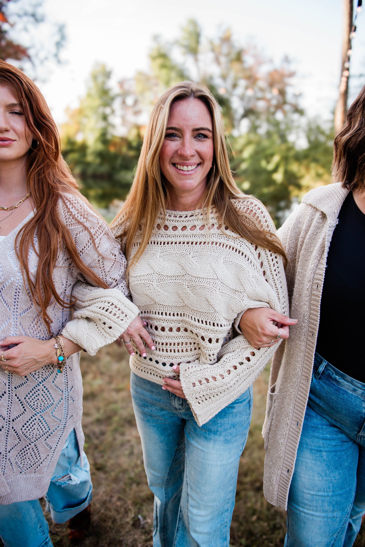 Crochet Beige Sweater