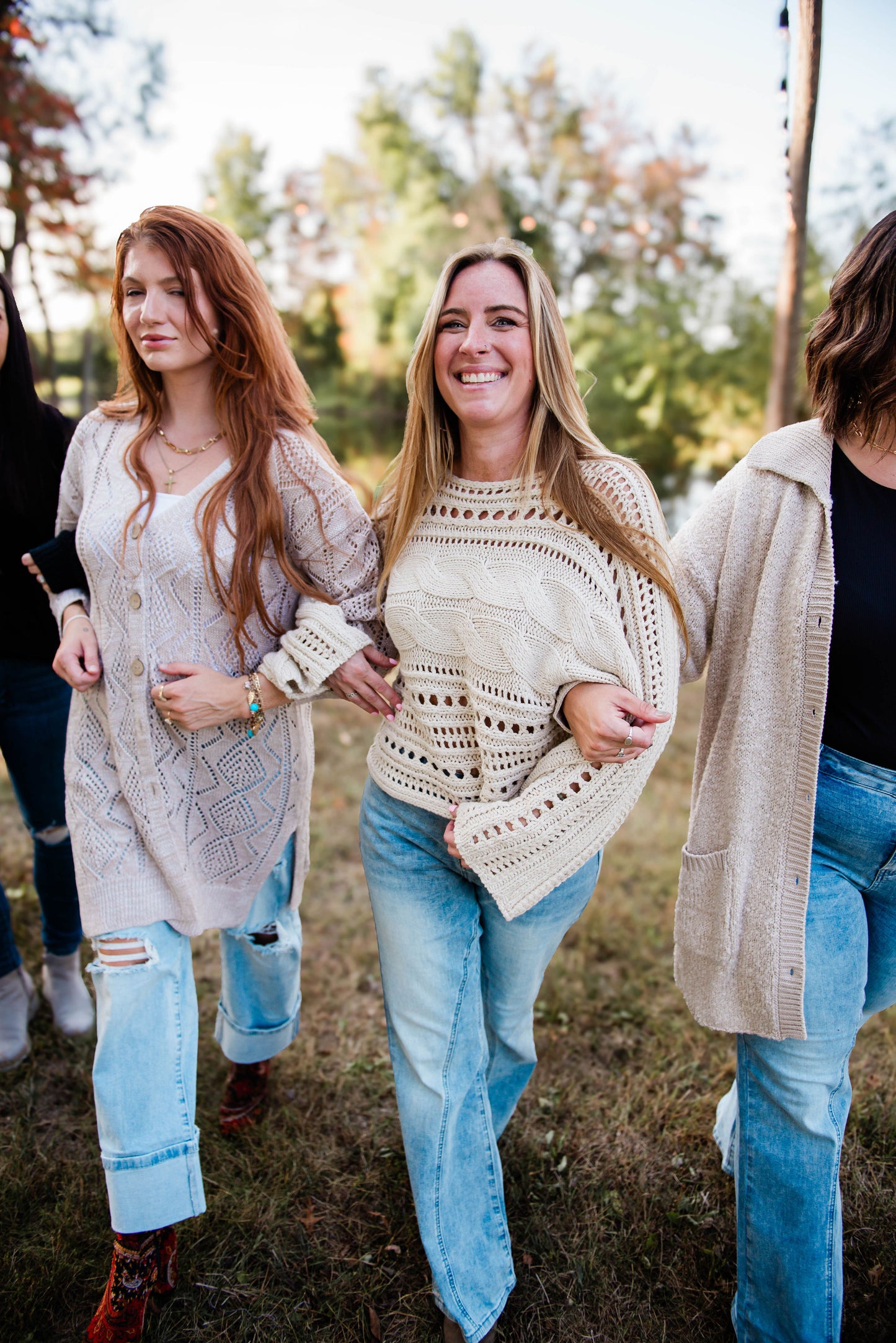 Crochet Beige Sweater