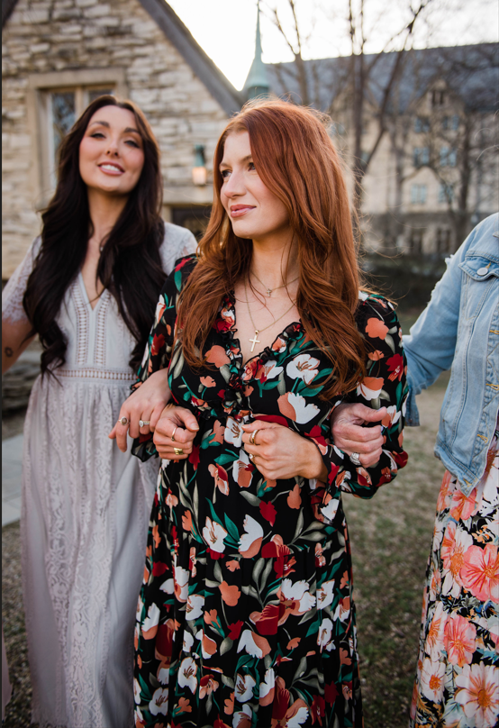 Black Autumn Blossom Dress