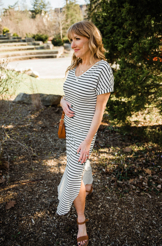 Opal Striped T-Shirt Maxi