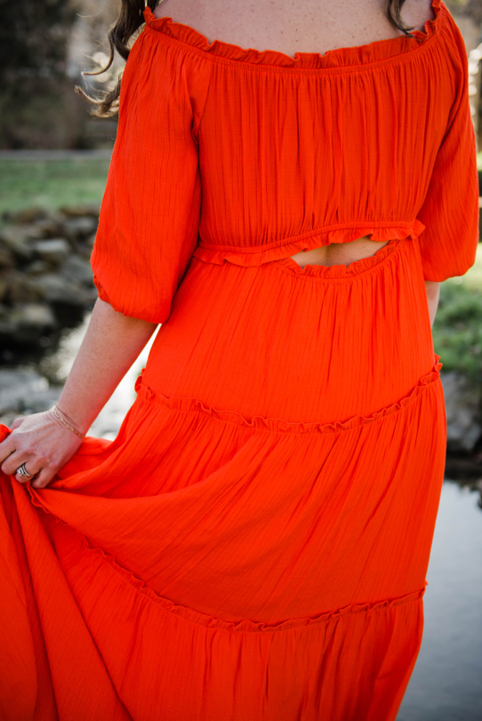 Sunset Breeze Off Shoulder Maxi