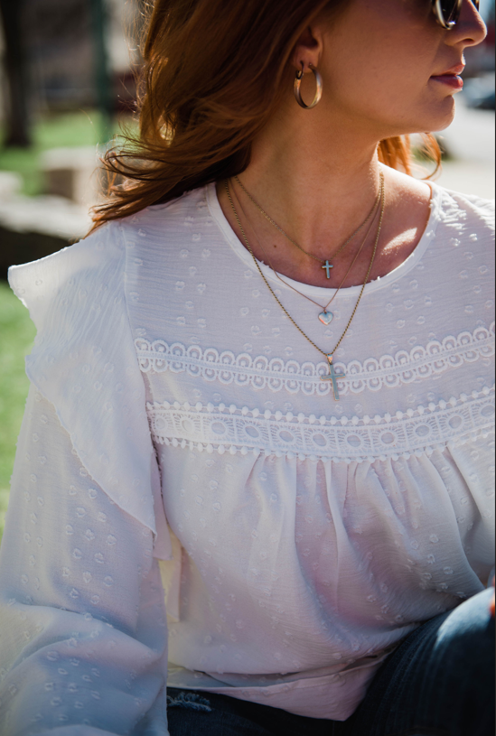 Flowy Dream Eyelet Blouse