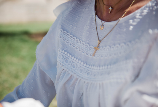 Flowy Dream Eyelet Blouse