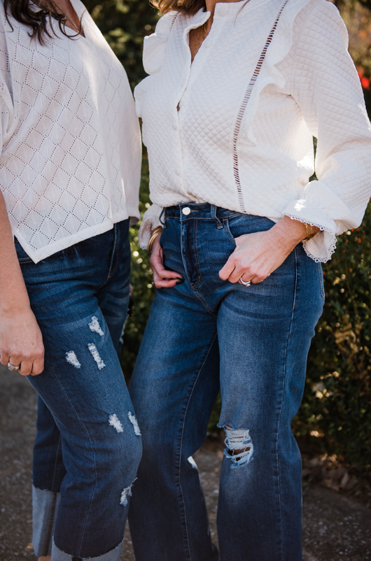 Quilted Ivory Blouse