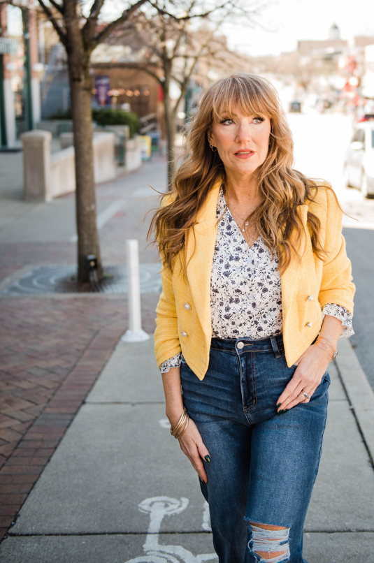 Petal Floral Ruffle Blouse