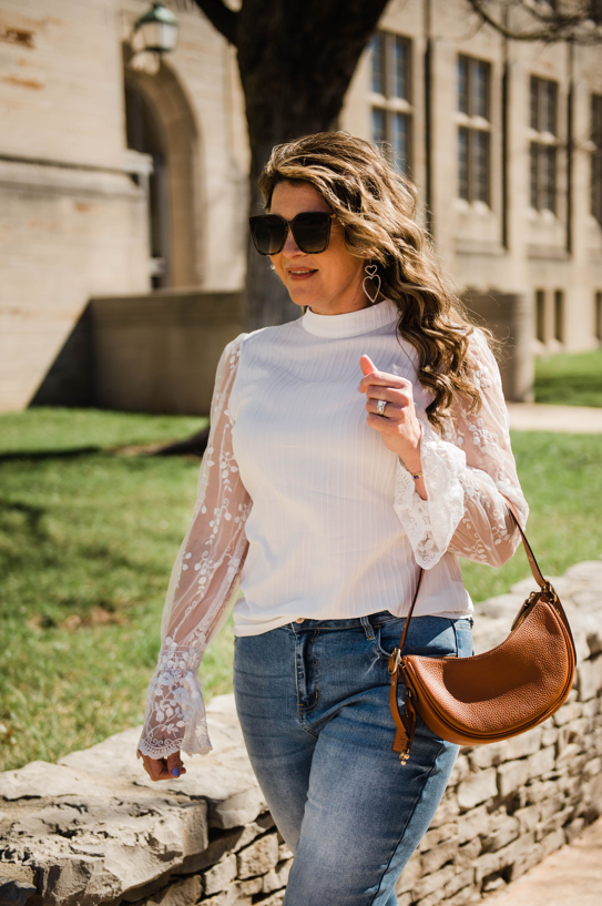 Whimsical Waves Long Sleeve Blouse