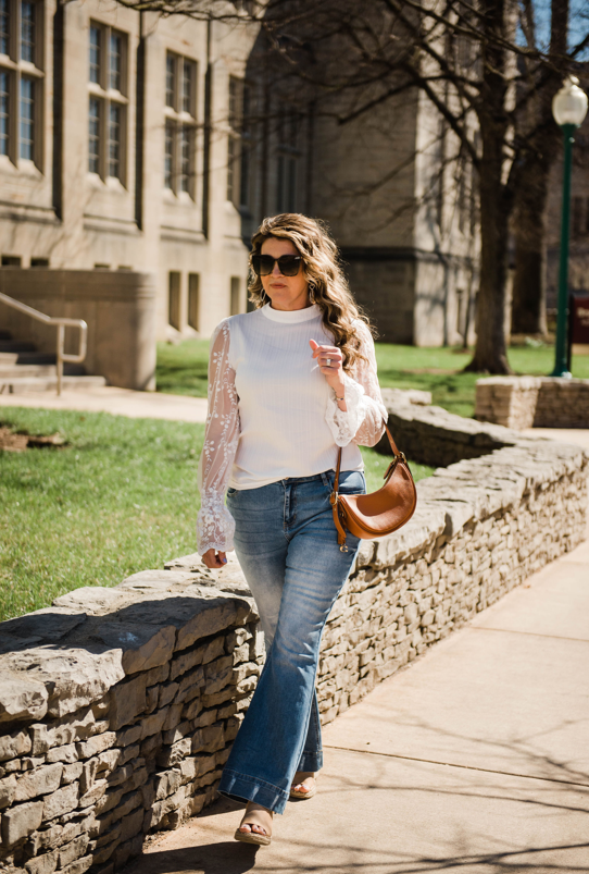 Whimsical Waves Long Sleeve Blouse